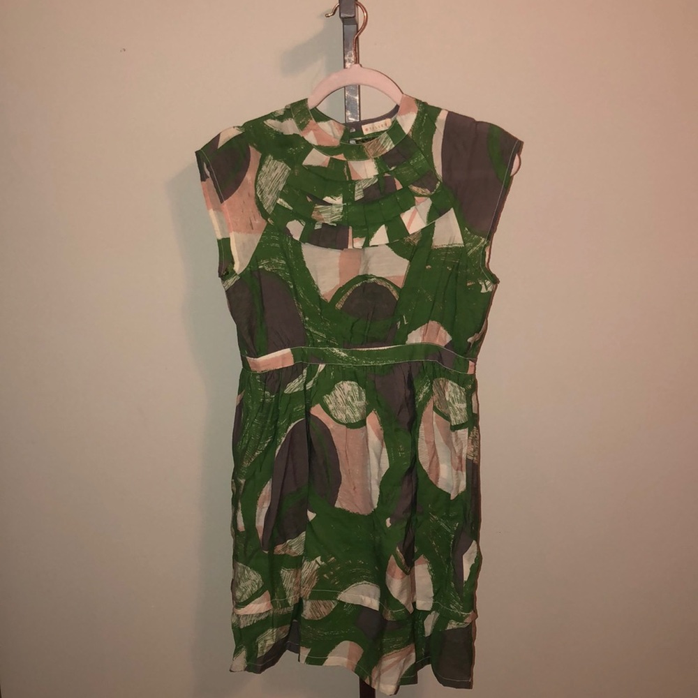 Size XS Fit and flare, green TULLE dress